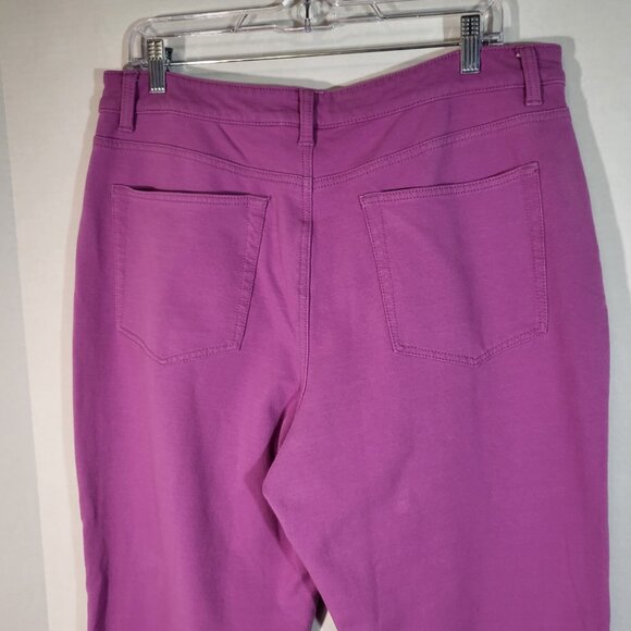 Dream Jeannes by Quacker Factory Women's Stretch Jeans Size 14 Magenta - Picture 8 of 12